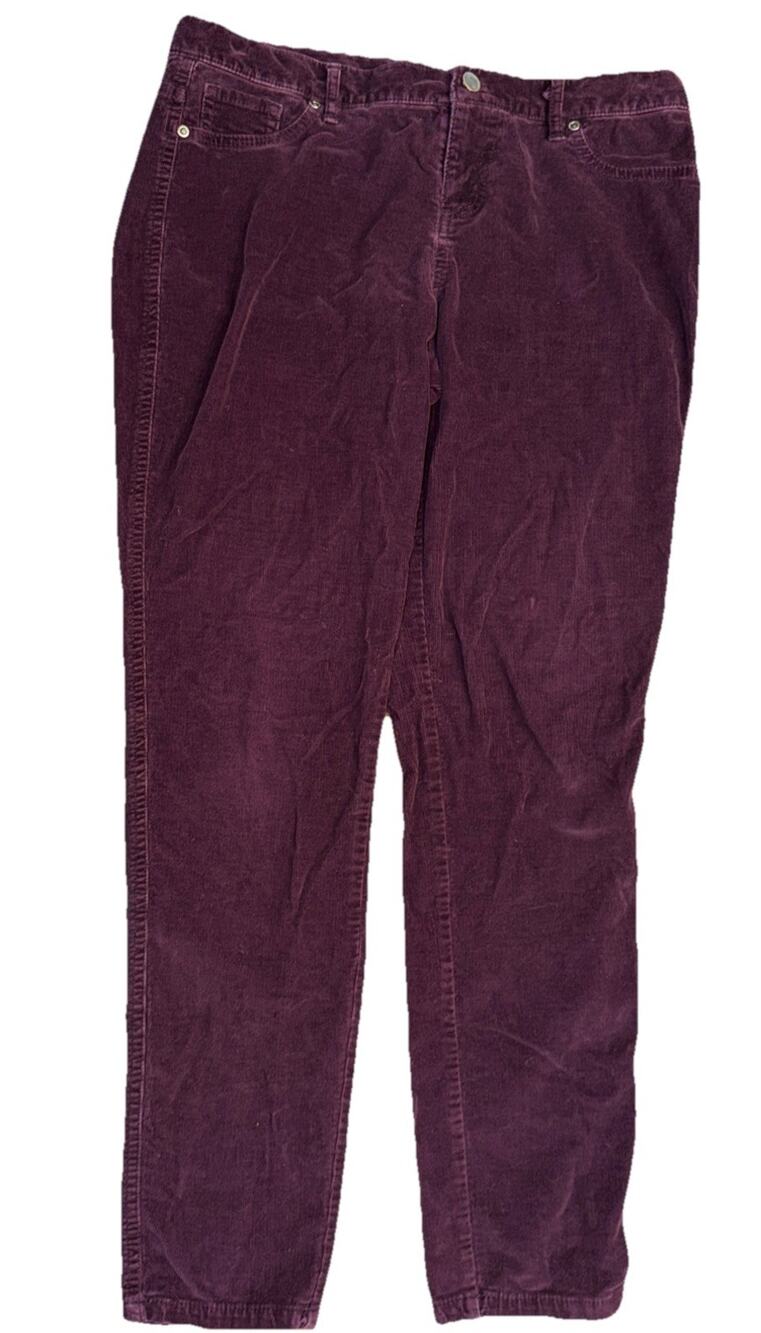 NY&C Purple Stretch Corduroy Pants Size 6
